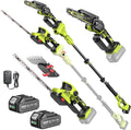 Supstable Cordless Pole Saw & Hedge Trimmer 6-in-1, Mini Chainsaw Cordless/Electric Hedge Trimmer with Extension Pole, 15Ft Reach, Extendable Tree Pruner, Bush Trimmer Limb Branch Cutter, Grass Shears