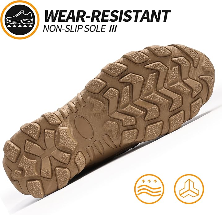 Steel Toe Boots for Men Work Boots for Men Breathable High Top Work Shoes Lightweight Indestructible Safety Shoes Industry Construction Safety Footwear
