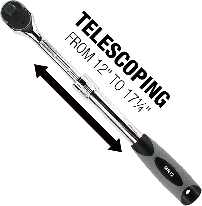 EZRED 1/2" Drive Extendable Ratchet, MR12