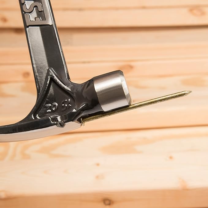 ESTWING Ultra Series Hammer - 15 oz USA Made Rip Claw Framing Hammer with Smooth Face & Genuine Leather Grip - E15S