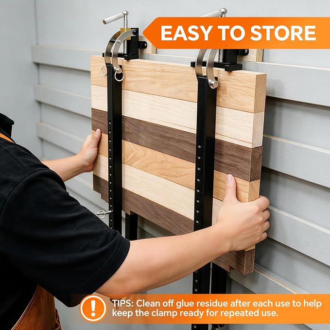 24 Inch Panel Clamps, 2 Pack Parallel Clamps, 4-Way Steel Pressure Clamps for Cabinet Doors, Tabletops, Woodworking and Cutting Boards