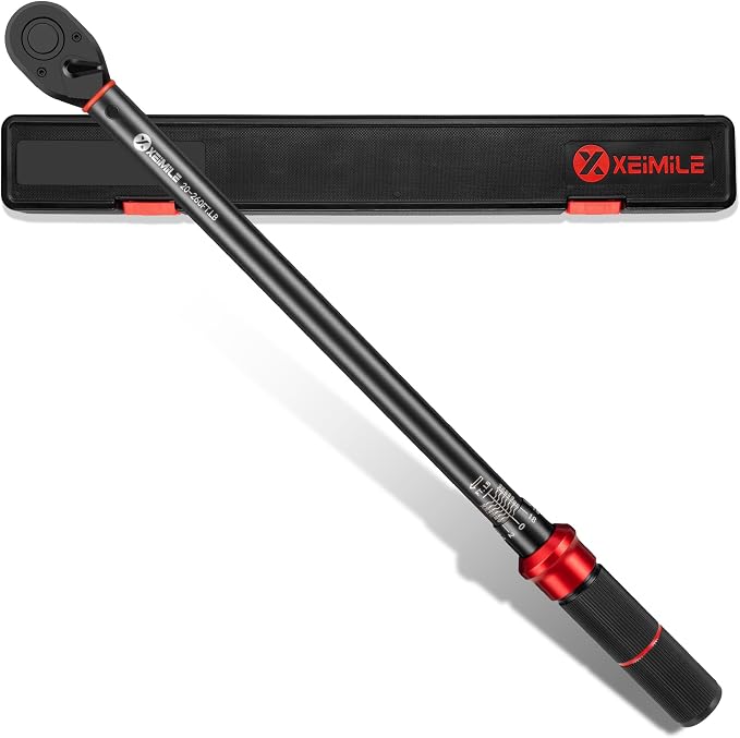 1/2-Inch Drive Click Torque Wrench-20-260 Ft-Lb for Motorcycle Car | Dual-Direction Adjustable 72 Tooth Torque Wrench(27-352.3Nm), Dual Range Scales,High 3% Precision for Truck Wheel Repair DIY