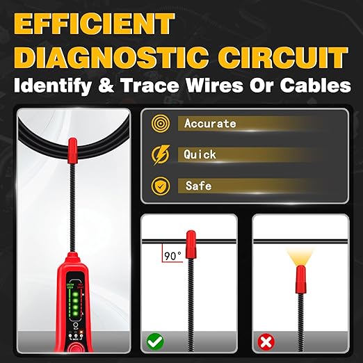 AWBLIN Wire Tracer Automotive Electrical Open & Short Finder Circuit Tester Wire Breaker Finder Fault Probe Cable Tracker Electrical DC 6-42V