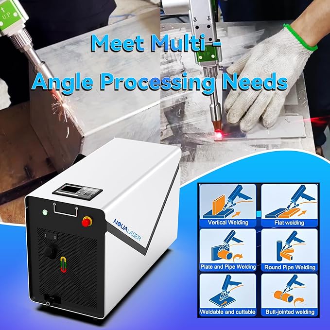 1500W Laser Welding Machine Double Wobble 6 in 1 Laser Welder/Cleaner/Cutter/Underwater Welding/Tack Weiding/Weld Seam Cleaning with Auto Wire Feeder for Aluminum, Stainless Steel, etc.