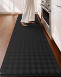 Color&Geometry Anti Fatigue Cushioned Kitchen Floor Mats,24"X94",Long Runner Rug Non Slip Waterproof,Memory Foam Padded Standing Mat for Front Sink,Black