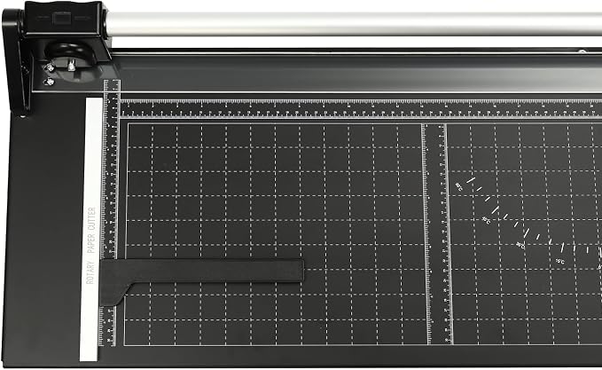 36 Inch Manual Rotary Paper Cutter, Rolling Cutter Precision Rotary Paper Trimmer Cutting Thickness 0.04 Inch for Photo Paper and Office Paper 47.44 x 14.17 x 4.13 Inch