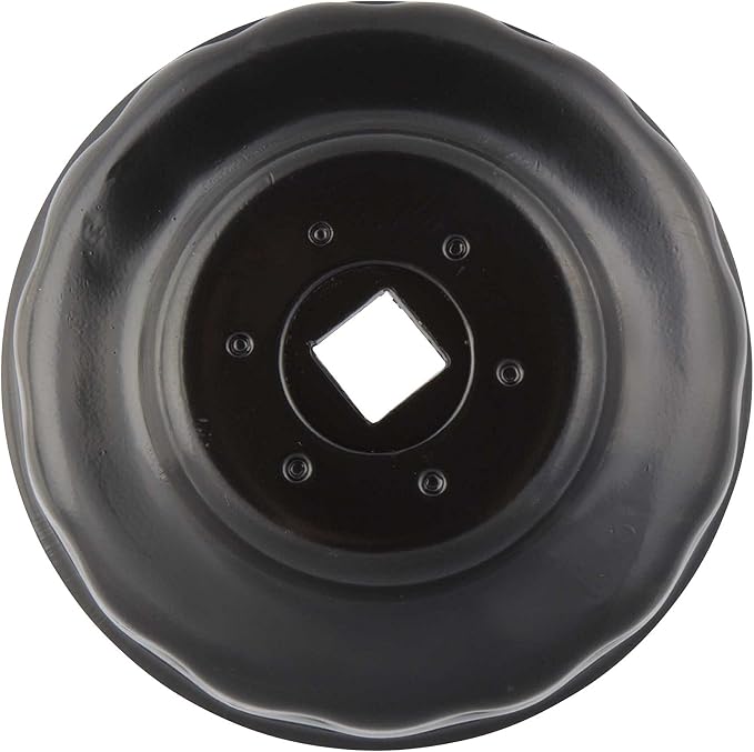 Steelman Low Profile Oil Filter Cap Wrench Socket 74mm and 76mm x 15 Flute, Heavy Duty Chrome Vanadium Steel
