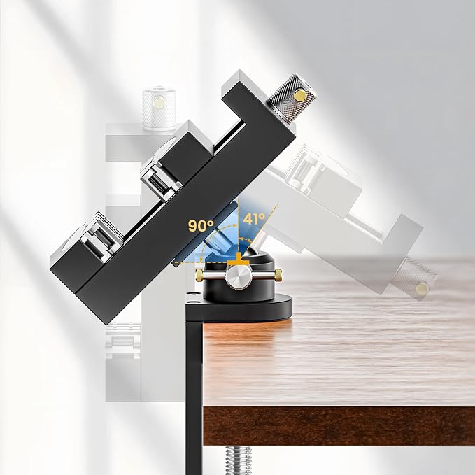 WhiteRhino Mount Vise and Grinder,360° Rotating Bench Grinder Stand,Heavy-Duty Vise Floor Pedestal with 1.9" x 1.5"Mounting Plate,Compatible with Most Mini Vise Clamp,Grinders,Drill Press,etc
