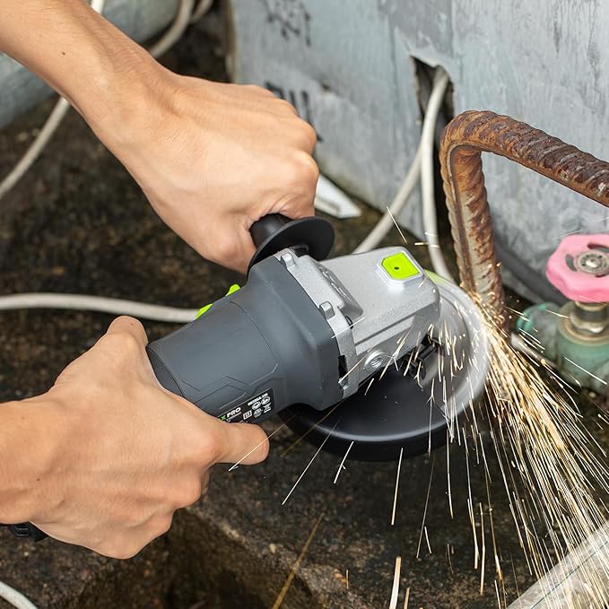 GALAX PRO Electric Angle Grinder,Equipped with 4.0 Amps Motor with 520W Max Output Power,4-1/2 inch Corded Angle Grinder 12000RPM with Cutting & Grinding Wheels,Flap Disc and Auxiliary Handle