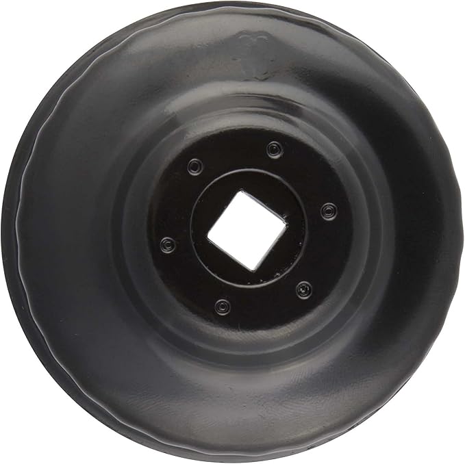 Steelman 76mm x 30 Flute Low Profile Oil Filter Cap Wrench Socket for Confined Screw-In Filters, 3/8-inch Drive, Durable Chrome Vanadium Steel