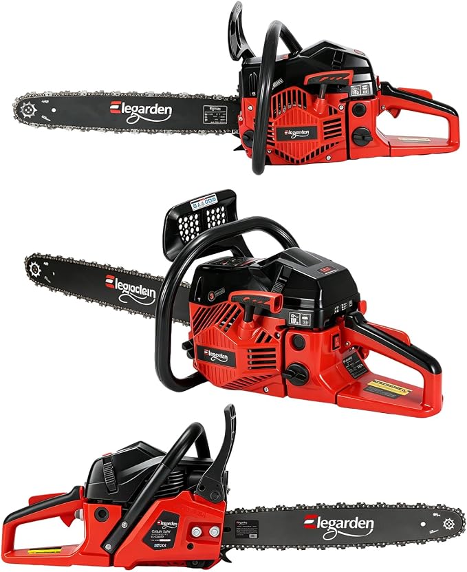 61.5CC Gas Chainsaw, 18 Inch Chainsaw with 3.5HP 2-Cycle Engine, High Performance Gas Powered Chainsaw, Professional Wood Cutting Chainsaw for Tree Trimming, Wood Cutting and Yard Work