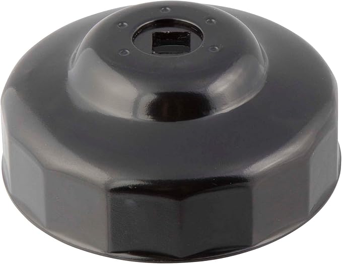 Steelman 90mm x 15 Flute Oil Filter Cap Wrench, 3/8-inch Drive, Low-Profile Design for Confined Space