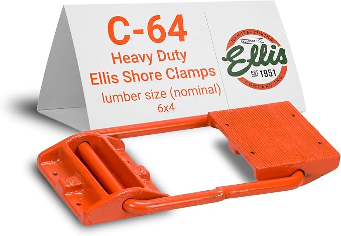 Ellis Shore Clamps - 6x4 Lumber Size, Adjustable Support System, Durable & Secure, Long-Lasting for Woodworking