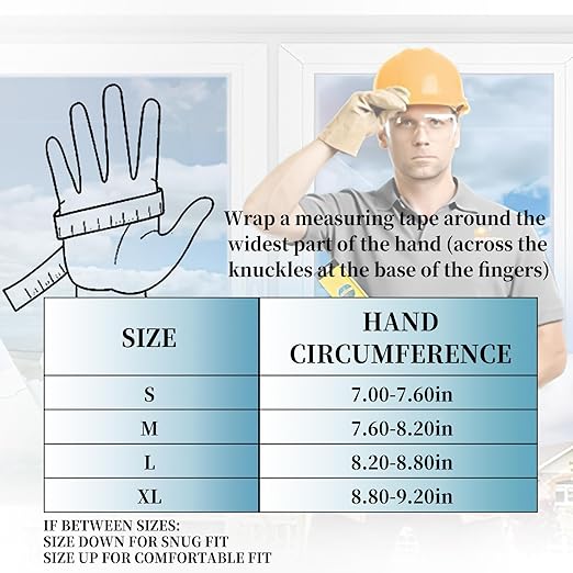 Mens Work Gloves, Synthetic Leather Mechanic Gloves, Utility, Touchscreen, Multipurpose, Construction, Warehouse, Truck Driving (L)