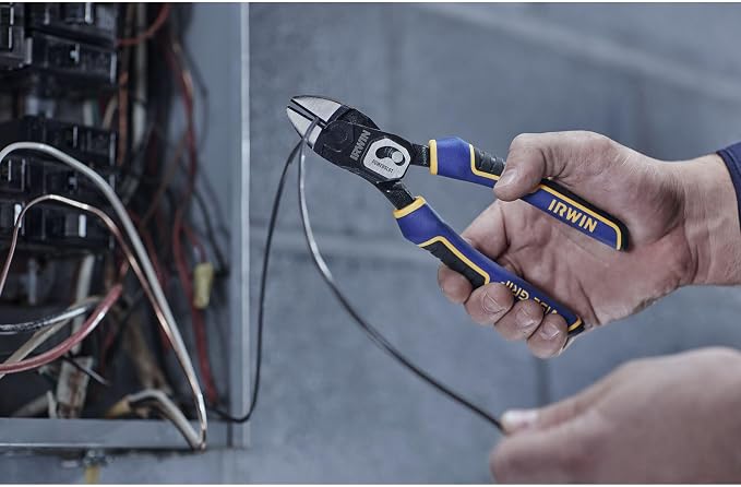 IRWIN VISE-GRIP Pliers, PowerSlot High Leverage Diagonal, 8 Inch (IWHT84001)