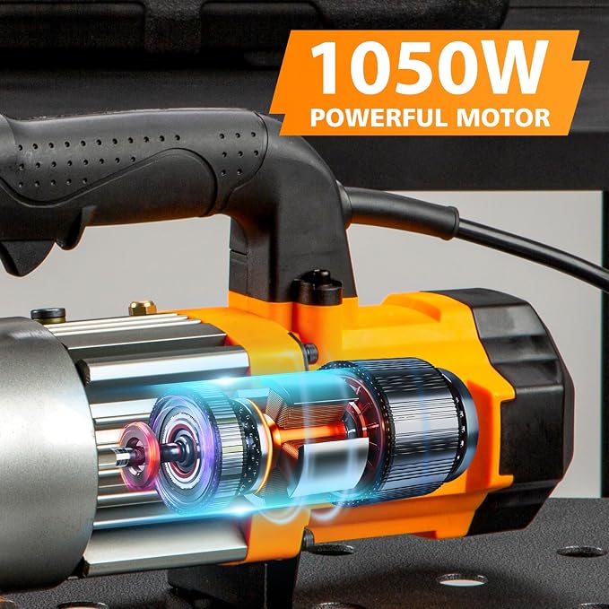 3/4" Electric Hydraulic Rebar Cutter,4-20mm,1050w Portable Rebar Cutter, Cutting Up to #6 Rebar, Cutting Speed 1.5-2S (RC20B-yellow)