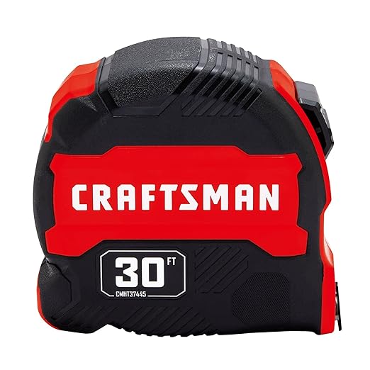 CRAFTSMAN 30-ft Tape Measure with Fraction Markings, Retractable (CMHT37445S) (Pack of 6)