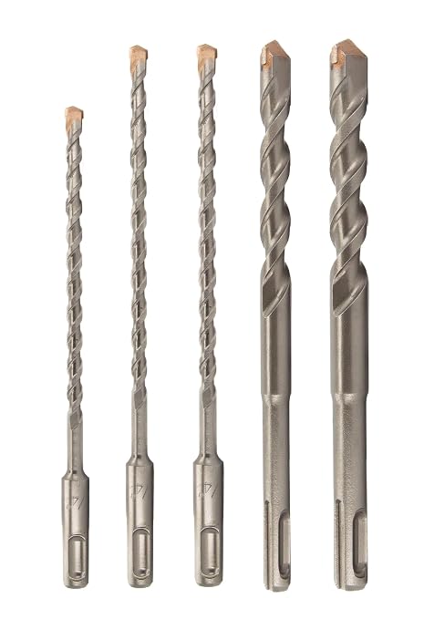 Drill America 5-Piece PRO Series SDS-Plus Hammer Bit Drill Bit Set