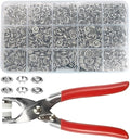 200 Sets Snaps for Fabric, Metal Snaps Buttons with Fastener Pliers Press Tool Kit for DIY Crafting, Clothing, Buttons for Clothes Sewing (9.5mm)