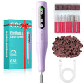 COSLUS C52 Electric Cordless Nail Drill: Professional Nail File kit with LED Screen for Acrylic Gel Powder. Portable for Home DIY & Salon Use. Manicure Pedicure for Beginners, Women, Travel, Purple