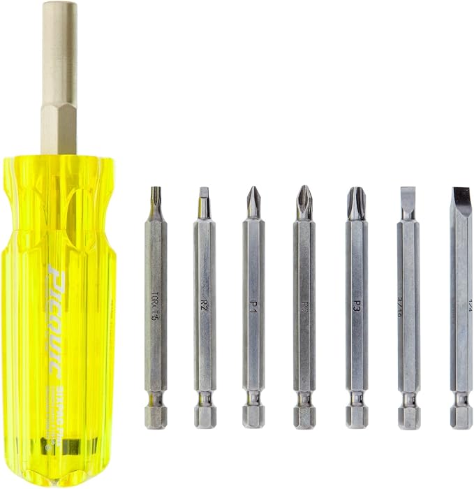 Picquic 88562 Carded Combo Pack with Sixpac Plus, Stubby and Teeny Turner Drivers, Assorted, 3-Piece