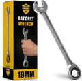 Ratcheting Wrench - Slim Profile - Ratchet Wrench, 19 mm Wrench Set