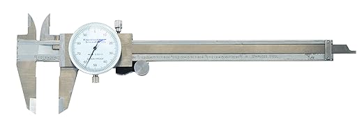 Frankford Arsenal Stainless Steel Dial Caliper with Case for Reloading,silver