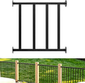 Metty Metal 2Ft W x 36in H Level Deck Railing Kit, Textured Black AAMA2604 Powder Coat, IBC Certified Guard Rail for Deck Porch Balcony Patio Outdoor