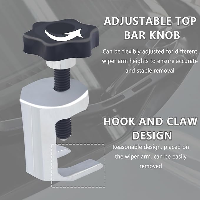 Stacool Car Windshield Wiper Arm Removal Tool - Carbon Steel Wiper Arm Puller with Adjustable Knob for Quick Disassembly & Installation -Windshield Wipers Puller Tool Compatible with Acura/Honda