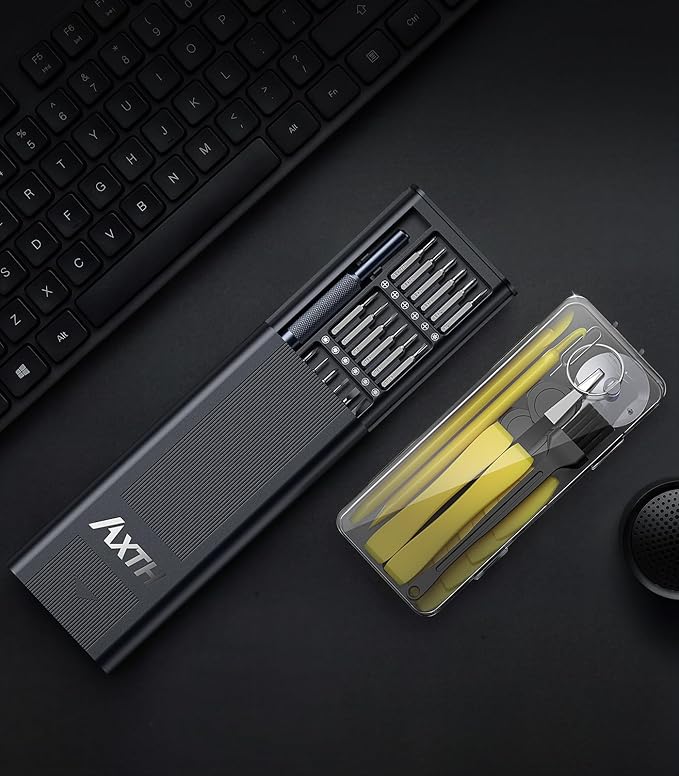AXTH [Upgraded & Best] 38in1 Small Precision Screwdriver Set, [Military Grade Durability] Magnetic Mini Tool Kit for Core Tech Enthusiasts & DIYers | Repair Phone/Computer/Watch/Laptop/Macbook/More