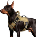 WINGOIN Tactical Dog Harness for Large Dogs,Heavy Duty No Pull Dog Harness | with Handle,Adjustable Reflective,Khaki Military K9 Style,Big Size Dog Vest,for German Shepherd,for Walking Hunting