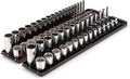 TEKTON 3/8 Inch Drive 12-Point Socket Set, 68-Piece | SHD91221 | (1/4 - 1 in., 6 - 24 mm), Shallow and Deep, Socket Rail