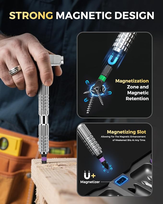 LIFEGOO Ratchet Screwdriver Set: 40 in 1 Magnetic Screwdriver Sets | with T Handle, S2 Steel Bits Storage Case Repair Tool Kit for Computer, Eyeglass, Bicycles, Watch, Furniture DIY Gift for Man