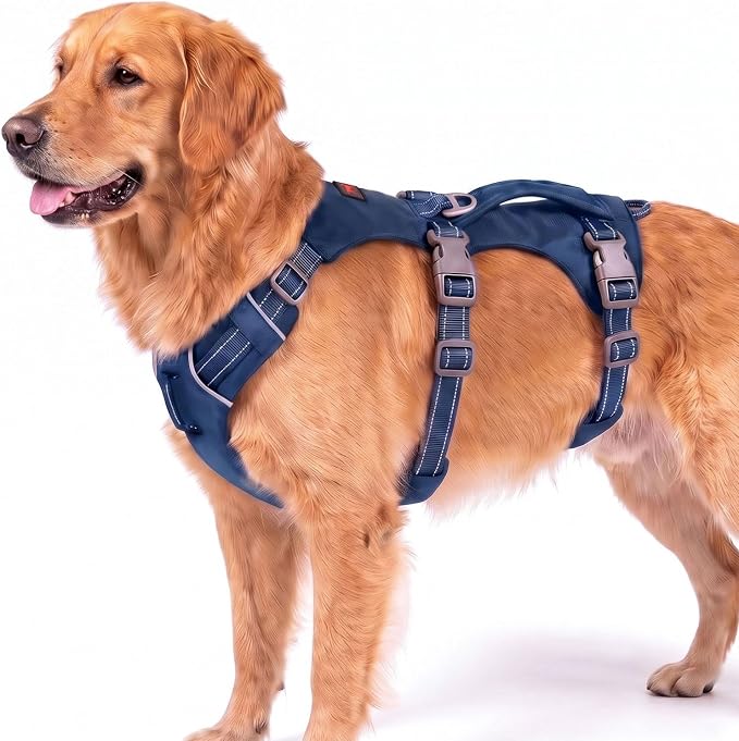 Tuff Pupper Escape Proof Dog Harness for Extra Large Dogs | No Pull Lightweight Adjustable Harness | No Escape Multifunctional Outdoor Pet Gear | Strong Durable Breathable | Secure Comfortable Fit