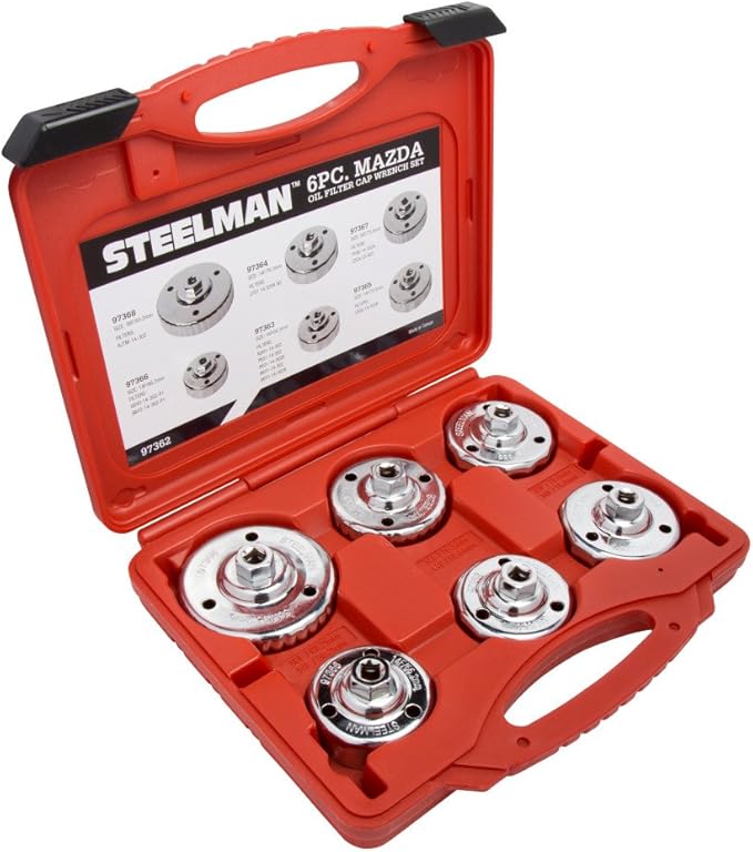 Steelman Low Profile Mazda Oil Filter Cap Wrench Socket Set, 6-Piece