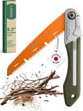 LAGOM Folding Camp Saw for Cutting Branches, 8.2" Straight Blade | SK5 Steel, Ergonomic Handle, One-Hand Use, Secure Lock | Foldable Pruning Tool for Camping, Gardening, Survival, Kayaking, Outdoors