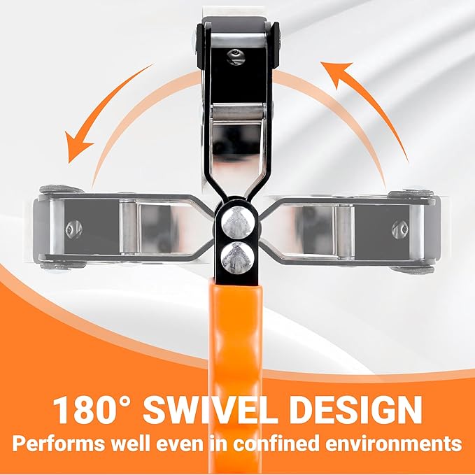 5-PC Swivel Oil Filter Wrench Set with Cover 2-3/4" to 5-1/4" and 2-1/2"to 4-5/8 (64-118mm) Adjustable Oil Filter Plier, Car Oil Filter Removal Tool, Durable & Easy Operation