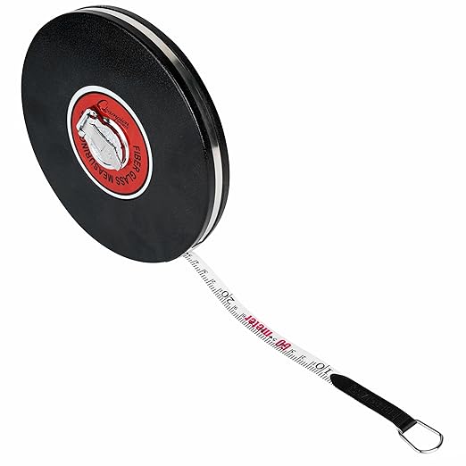 Champion Sports Closed Reel Measure Tape – 200 ft / 60 m, Hand Crank, Dual-Sided Feet & Meters