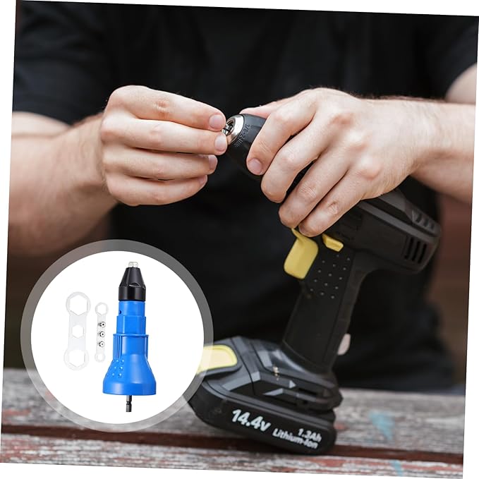 GLEAVI Electric Rivet Adapter 6.29 Inch Portable Riveter Tool with for Automotive and DIY Projects