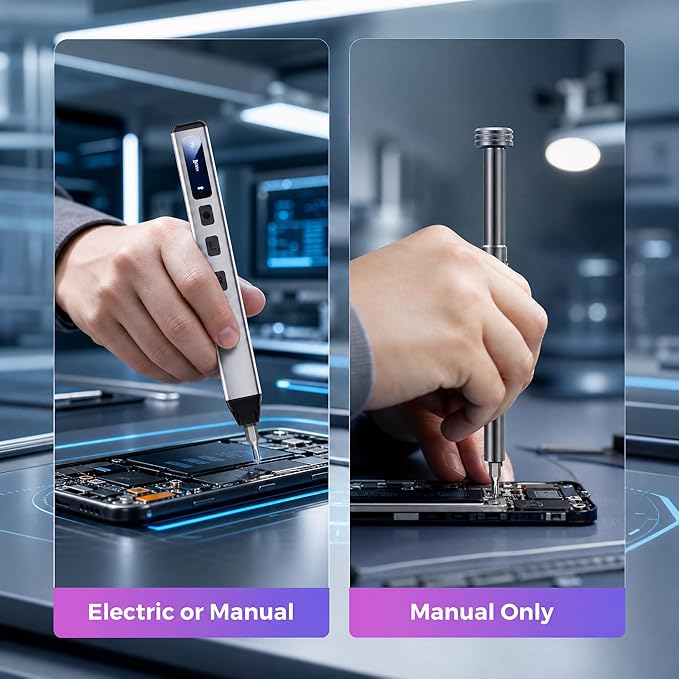 LIFEGOO Electric Screwdriver Set, 83 in 1 Cordless Rechargeable Small Power Screwdriver Set With 71Magnetic Bits, Magnetic Mat Professional Repair Tool for Electronics Phone Camera Laptop Watch (Grey)