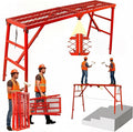 900LBS Foldable Work Platform Scaffolding, Portable Scaffolding Ladder with 5-Level 34"-53" Height Adjustable Welded Steel Work Platform, Multi-Purpose Scaffold Ladder for Painting, Wiring, Home Decor