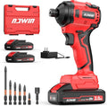 NAWIN Cordless Impact Driver Kit 20V Max Torque 240Nm（177ft-lbs）High Rotation Electric Impact Driver Brushless Motor Continuously Variable Rechargeable 1/4" impact driver 2.0Ah Batteries