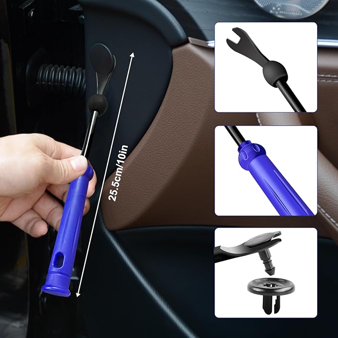 3 Pcs Clip Pliers and Fastener Remover,Clip Removal Tool Panel Clip Removal Pliers Car Trim Rivet Removal Pry Tool Repair Kit for Automotive Door Panel,Upholstery,Dashboard Blue