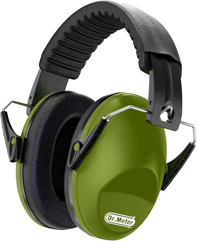 Dr.meter Noise Cancelling Ear Muffs: SNR27.4 Noise Cancelling Headphones for Autism with Adjustable Headband - Hearing Protection Ear Muffs for Kids Autism Sensory Monster Truck Demo Derby Mowing