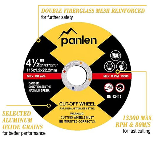 10 Pack Cutting Wheel 4 1/2 Metal Stainless Steel Cut Off Disk,Thin Cutting Blade for Angle Grinder
