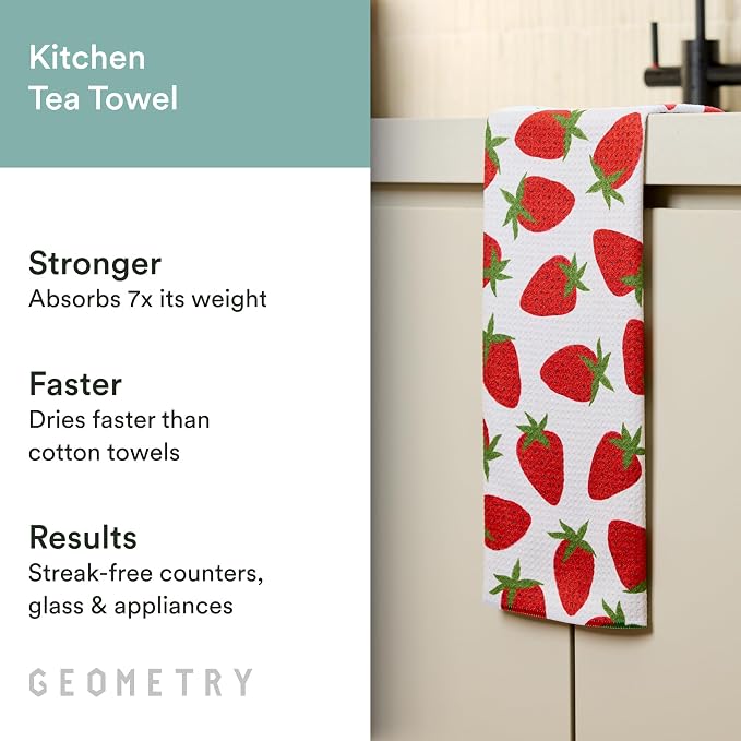 GEOMETRY Spring Kitchen Towels - Quick Dry Microfiber Cloth Spring & Summer Dish Towels for Kitchen Drying - Premium Quick Dry Towel - Sweet Spring, 18" x 30" - 1-Pack