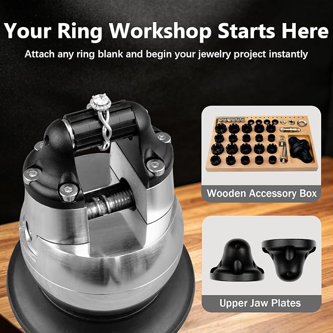 DZQ 71 Pcs 3 Inch Jewelry Ball Vise Tool Kit with Ring Making Accessories