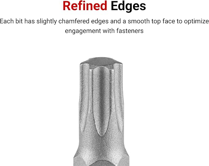 TEKTON Long Torx Bit Socket Set with Rail, 10-Piece | SHB90109 | 1/4 Inch Drive, (T6 - T30), Socket Rail