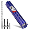 2" Core Drill Bit with Pilot Bit & Adapters(SDS Plus and 1/2" Hex), 5/8"-11 Thread, 9.5" Depth, Upgraded-Welded Segments Diamond Core Bits for Concrete, Masonry, Brick Block