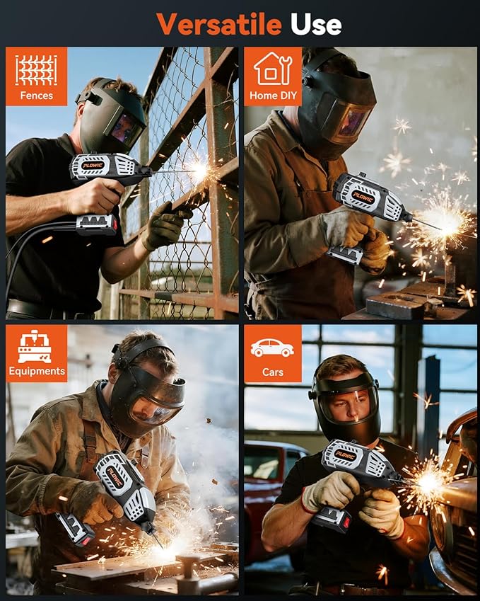 Portable Welding Machine 110V, Portable Handheld Welder with IGBT Inverter 5 Variable Current Adjustment, Electric ARC Stick Welder Gun for 1/16"-1/8" Rods, Carring Case &20 Rods Included